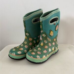 BOGS Green Cupcake Rain Snow Boots Youth Kids Size 1